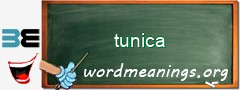 WordMeaning blackboard for tunica